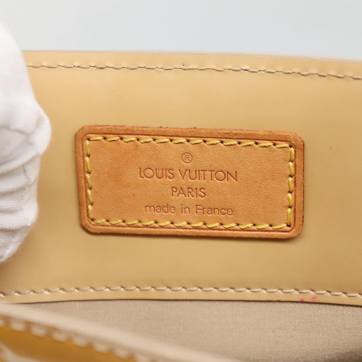 LOUIS VUITTON Monogram Vernis Reade MM Hand Bag Beige M91141 LV Auth 123966