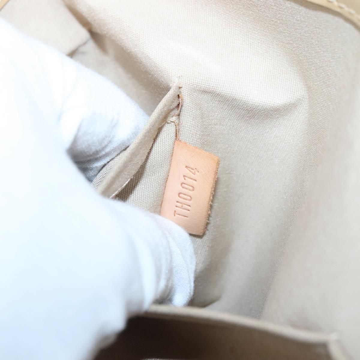 LOUIS VUITTON Monogram Vernis Reade MM Hand Bag Beige M91141 LV Auth 123966