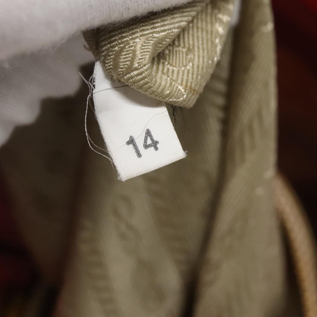 PRADA Tote Bag Nylon Pink Gold Auth 123981