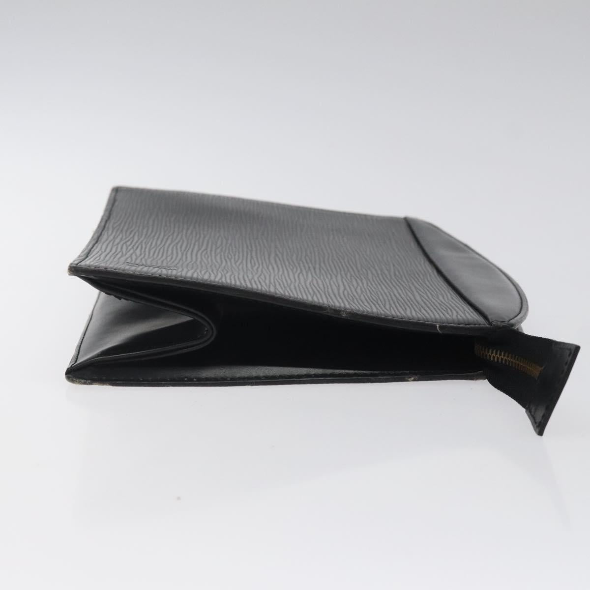 LOUIS VUITTON Epi Trousse Crete Pouch Black M48402 LV Auth 123988
