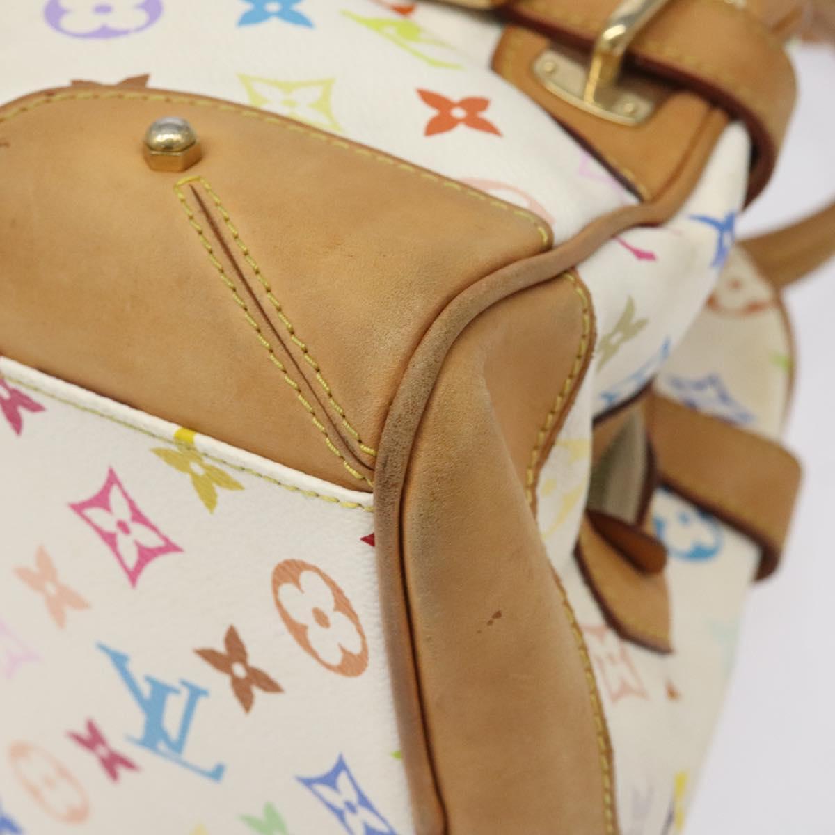 LOUIS VUITTON Monogram Multicolor Claudia Hand Bag White M40193 LV Auth 123990
