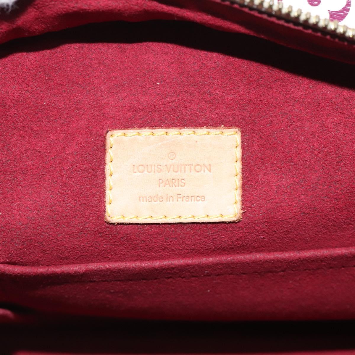 LOUIS VUITTON Monogram Multicolor Claudia Hand Bag White M40193 LV Auth 123990