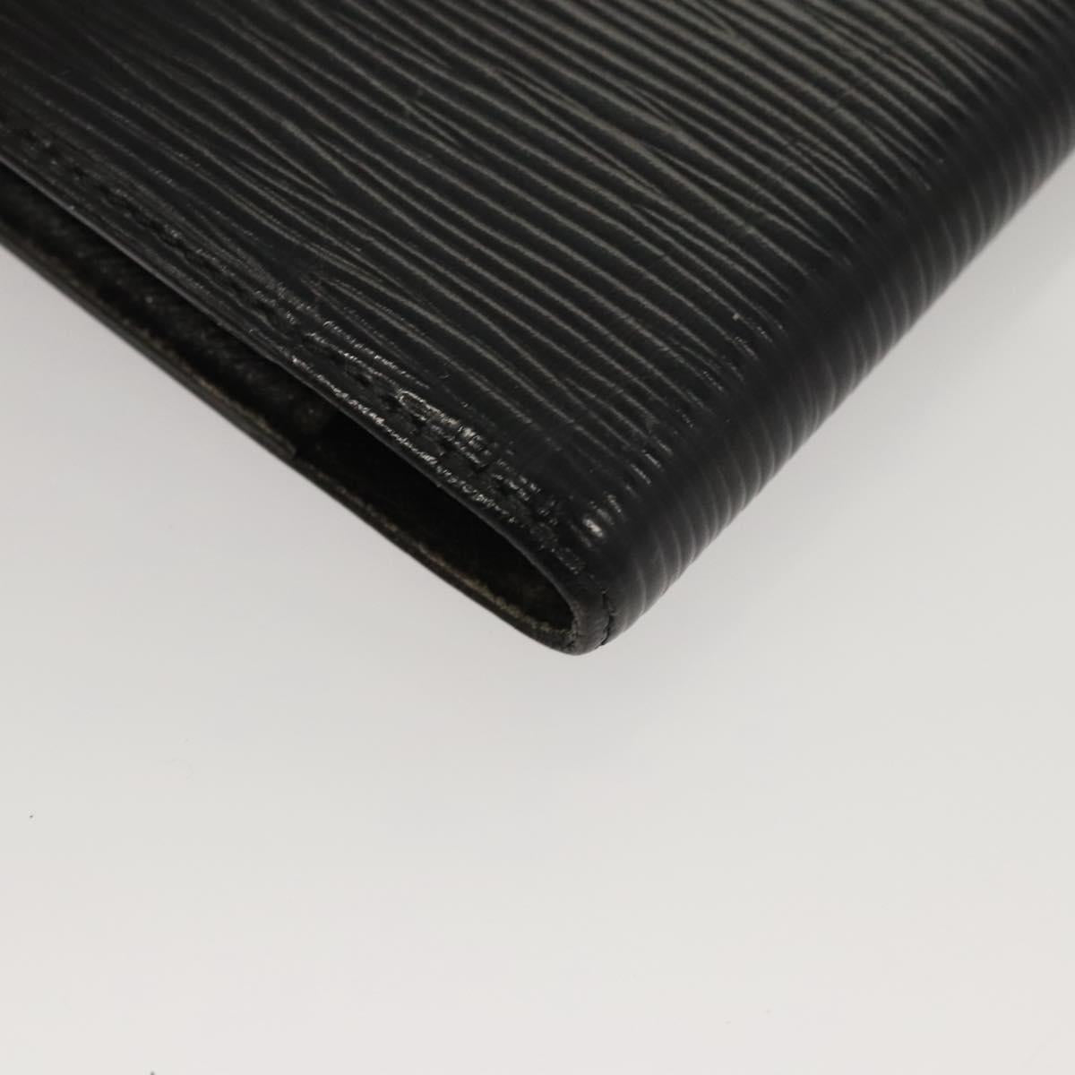 LOUIS VUITTON Epi Agenda PM Day Planner Cover Black R20052 LV Auth 124013