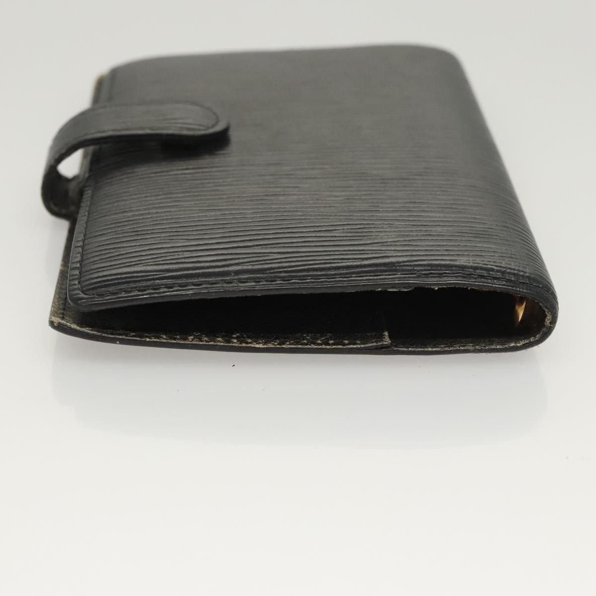 LOUIS VUITTON Epi Agenda PM Day Planner Cover Black R20052 LV Auth 124013