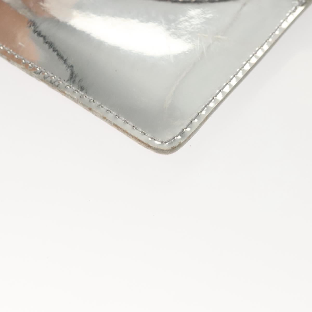 LOUIS VUITTON Monogram Miroir Pochette Platt Pouch Silver M95277 LV Auth 124039