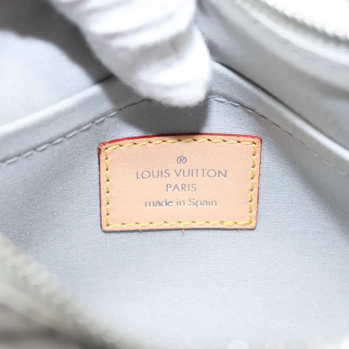 LOUIS VUITTON Monogram Miroir Pochette Platt Pouch Silver M95277 LV Auth 124039