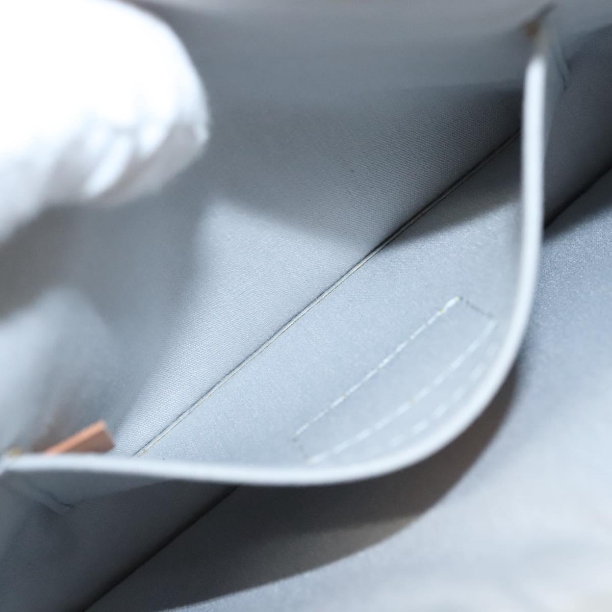 LOUIS VUITTON Monogram Miroir Pochette Platt Pouch Silver M95277 LV Auth 124039