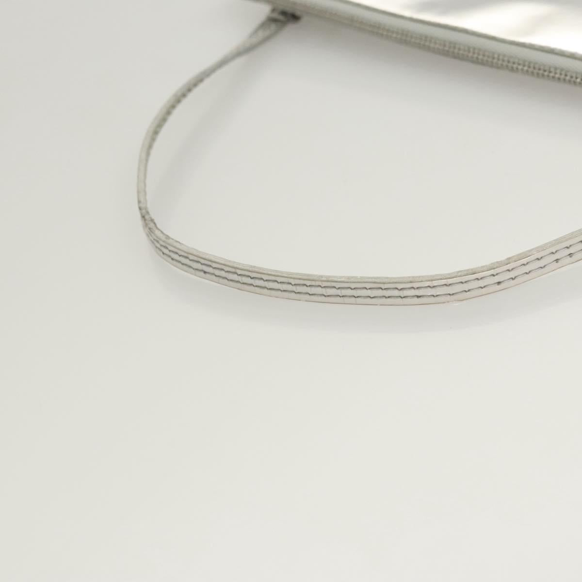 LOUIS VUITTON Monogram Miroir Pochette Platt Pouch Silver M95277 LV Auth 124039