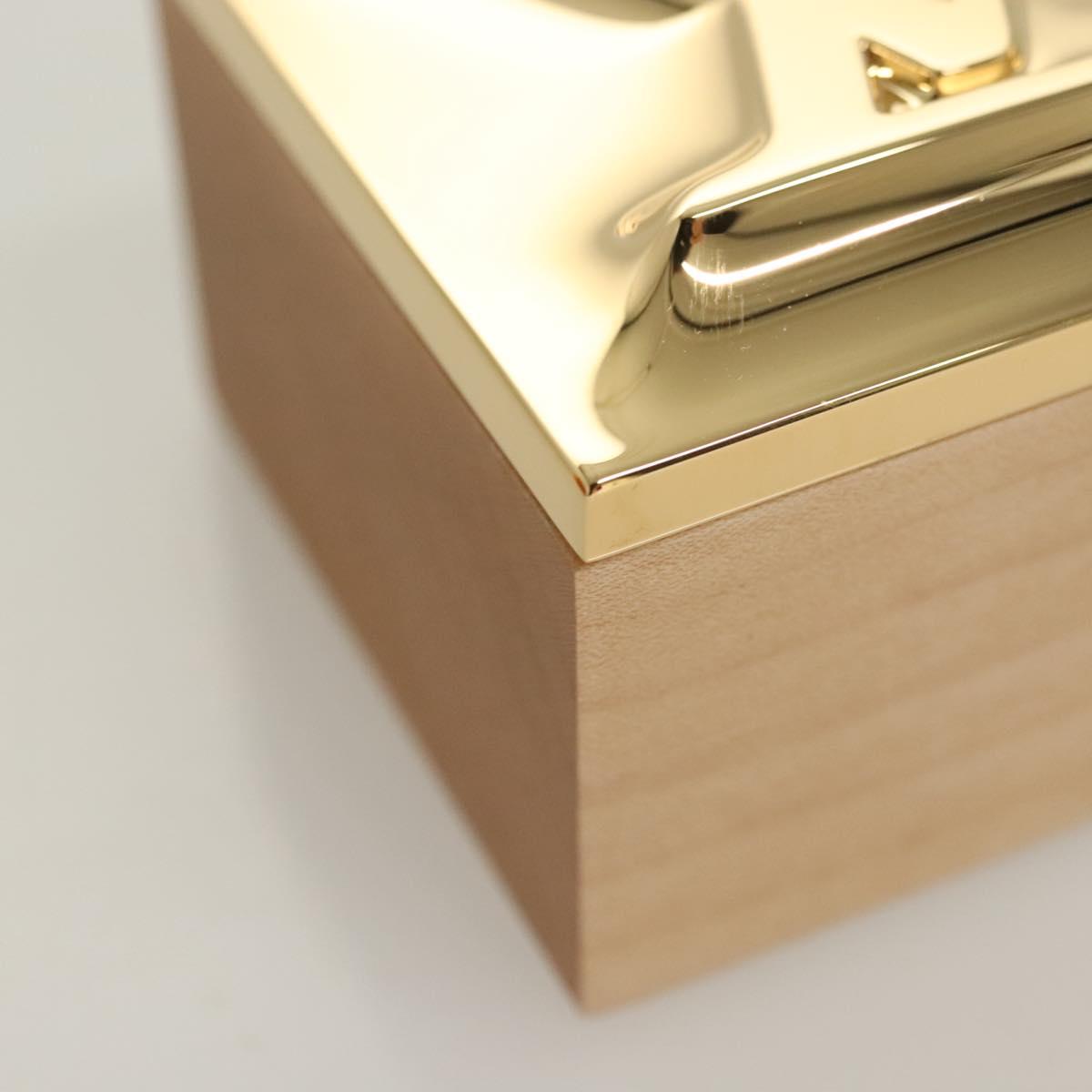 LOUIS VUITTON Monogram Metalgram Box metal Gold GI1139 LV Auth 124053M