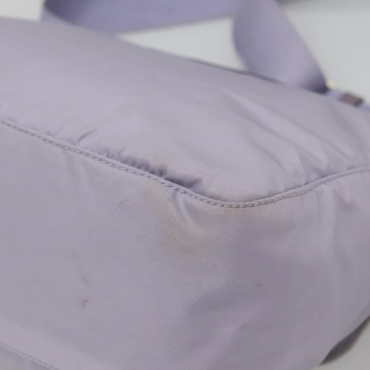 PRADA Shoulder Bag Nylon Purple Silver Auth 124063