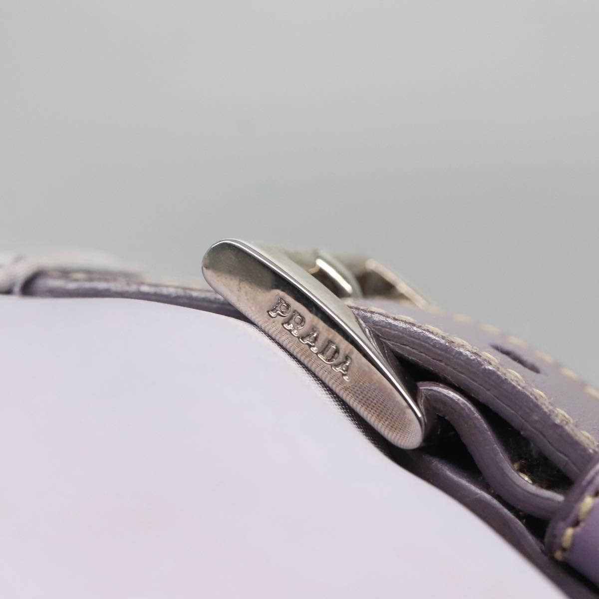PRADA Shoulder Bag Nylon Purple Silver Auth 124063