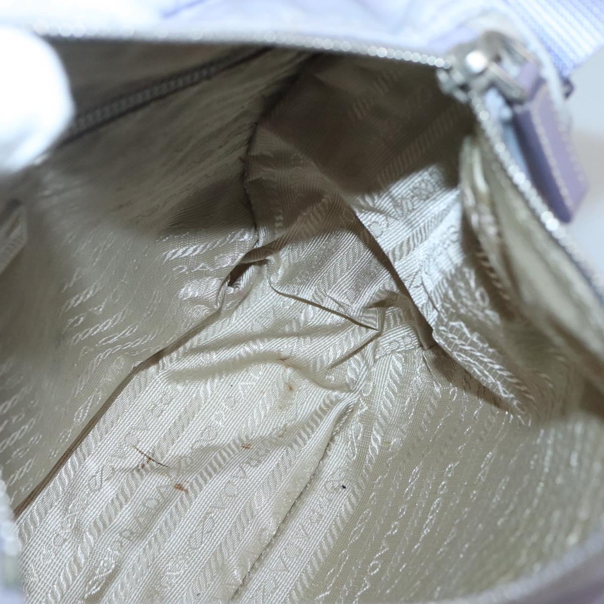 PRADA Shoulder Bag Nylon Purple Silver Auth 124063