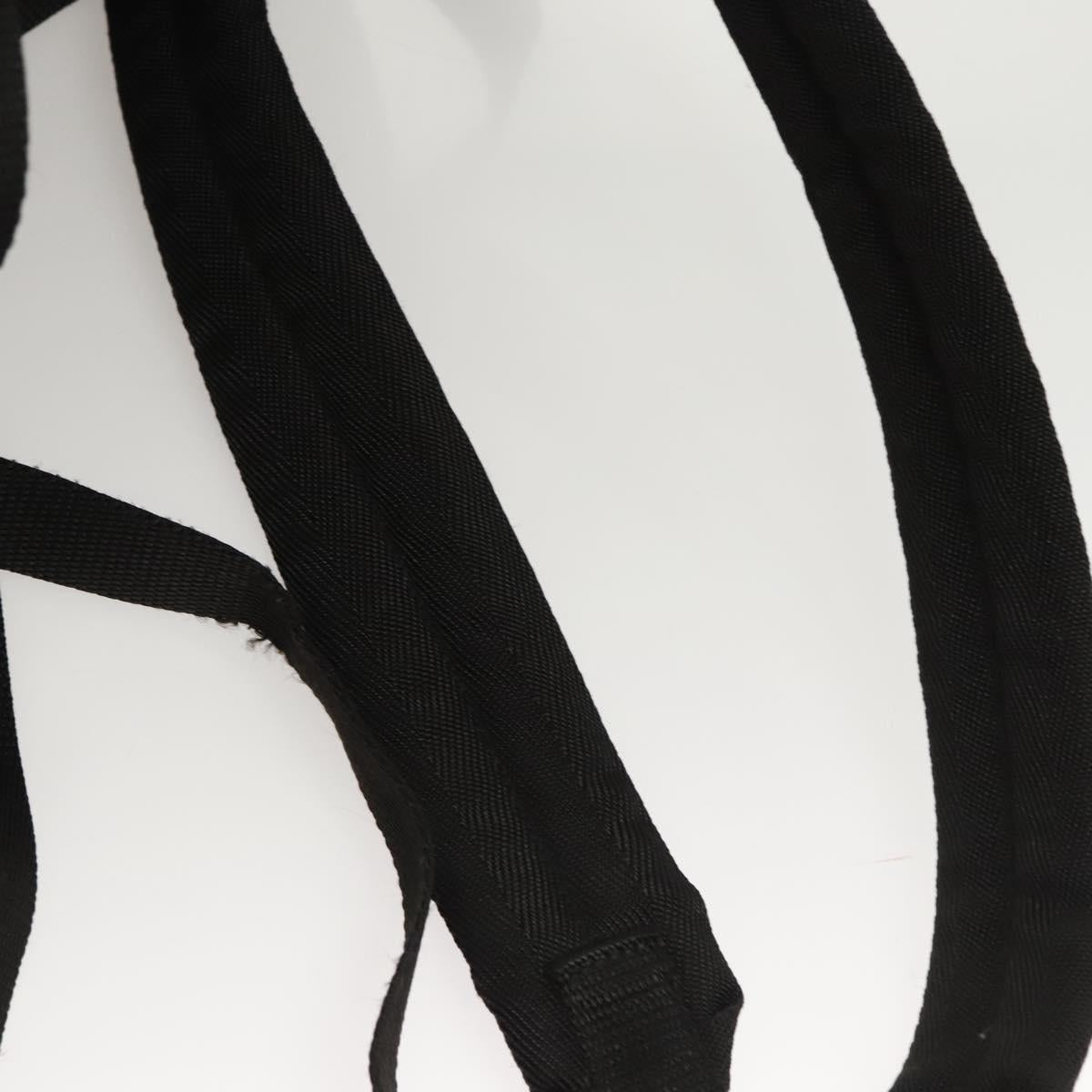 PRADA Backpack Nylon Black Silver Auth 124087