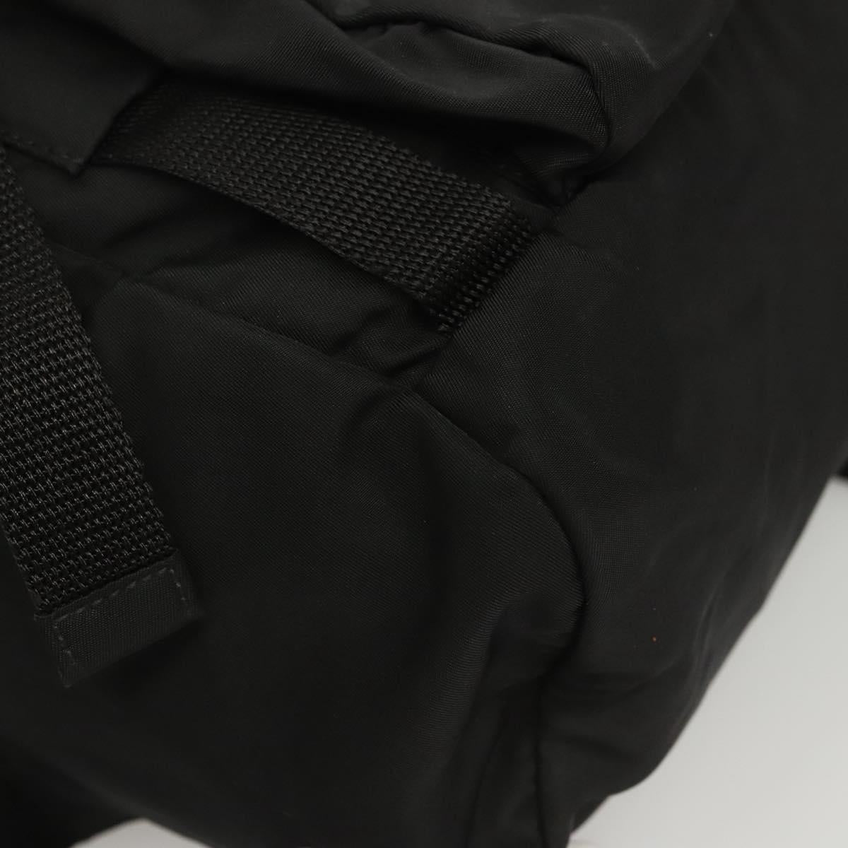 PRADA Backpack Nylon Black Silver Auth 124087