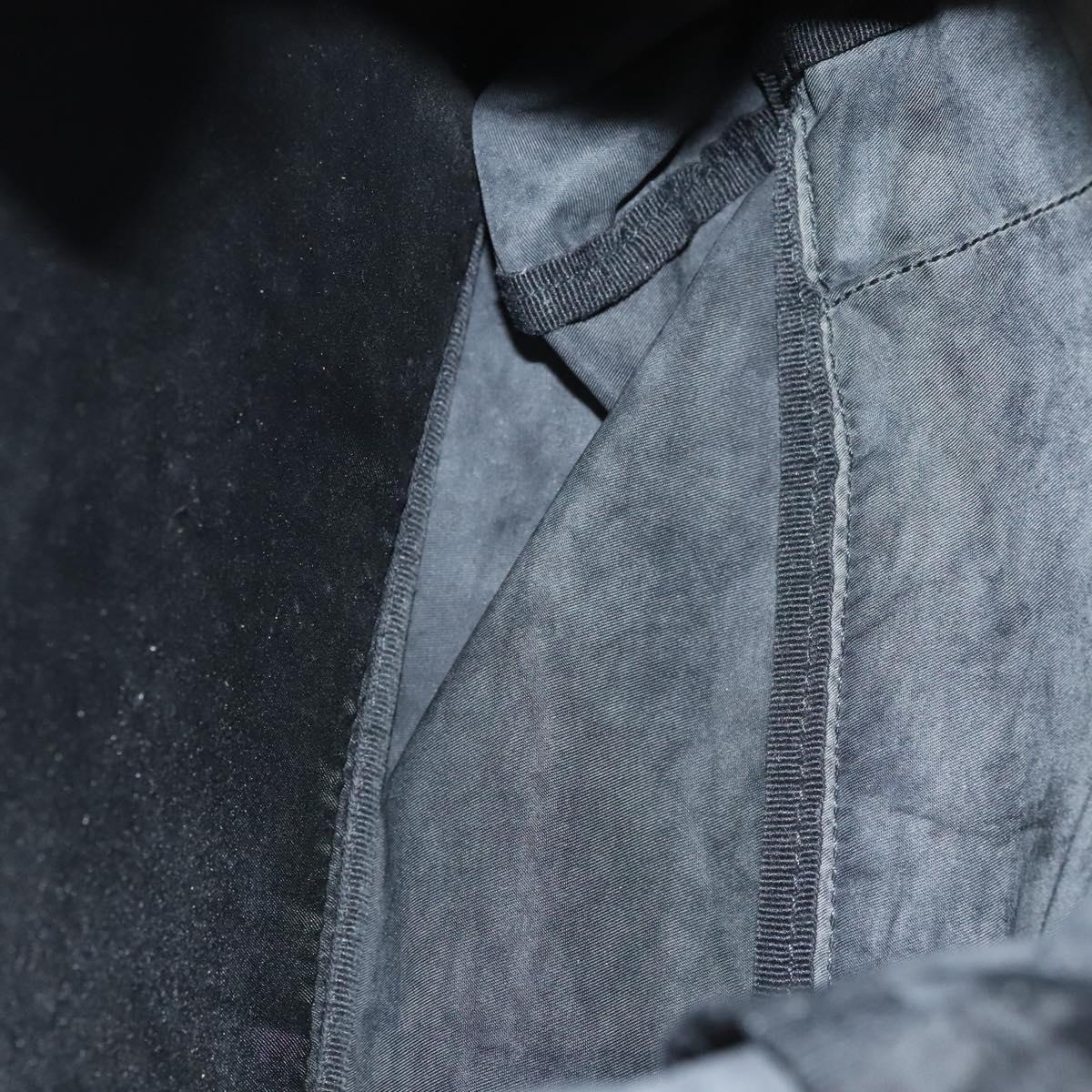 PRADA Backpack Nylon Black Silver Auth 124087