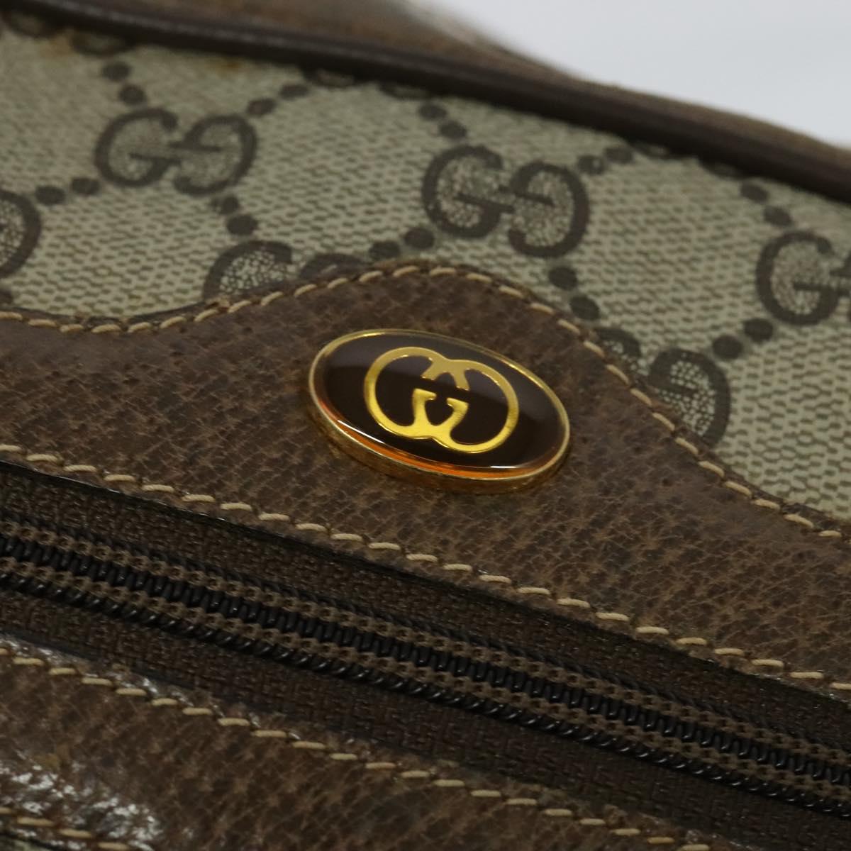 GUCCI GG Supreme Web Sherry Line Shoulder Bag PVC Beige 24 02 005 Auth 124097