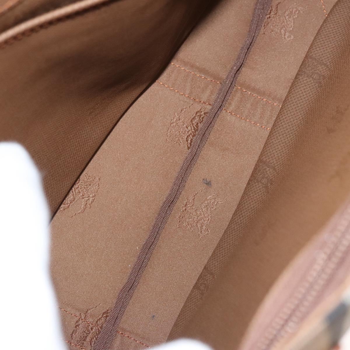 BURBERRY Nova Check Tote Bag Canvas Beige Auth 124112