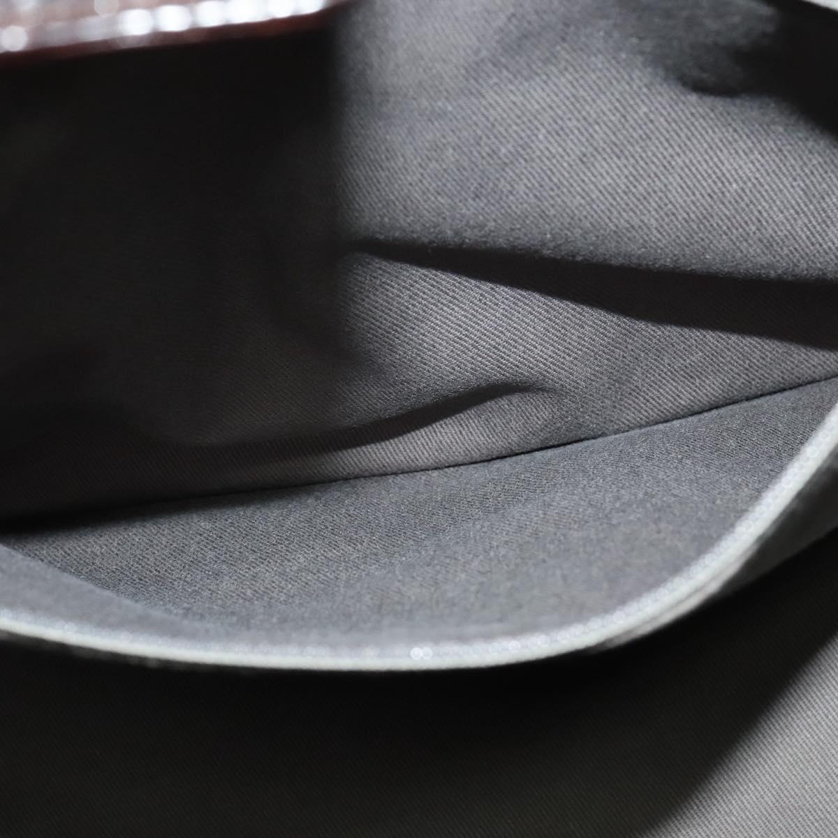 CHANEL Matelasse COCO Mark Hand Bag Patent leather Dark Brown CC Auth 124127