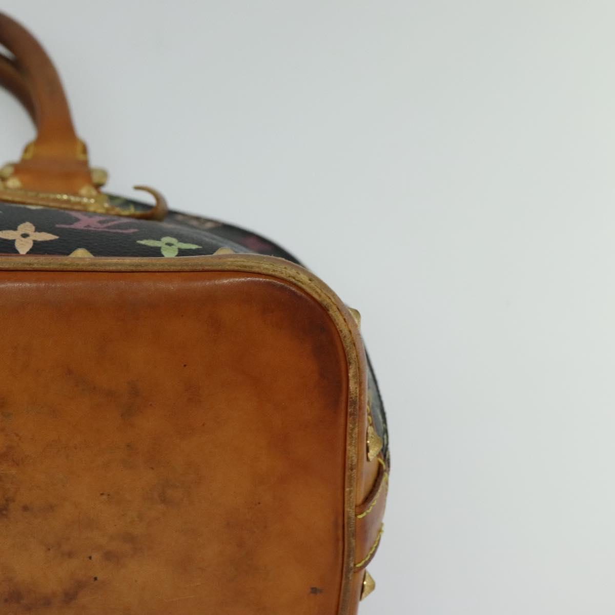 LOUIS VUITTON Monogram Multicolor Alma Hand Bag Black M92646 LV Auth 124283