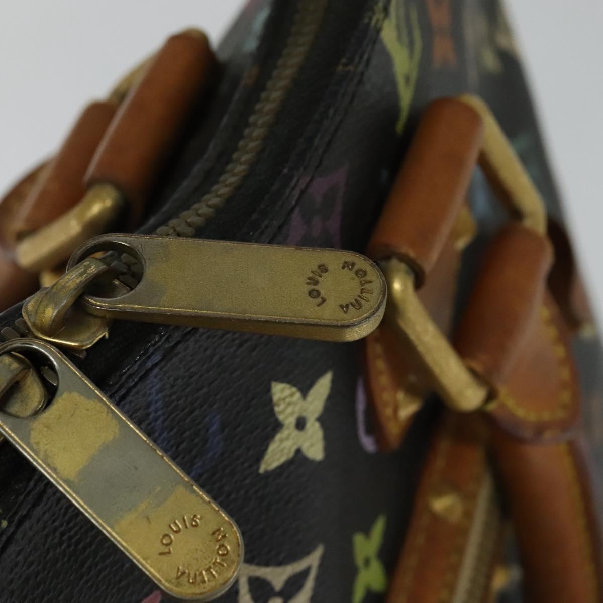 LOUIS VUITTON Monogram Multicolor Alma Hand Bag Black M92646 LV Auth 124283