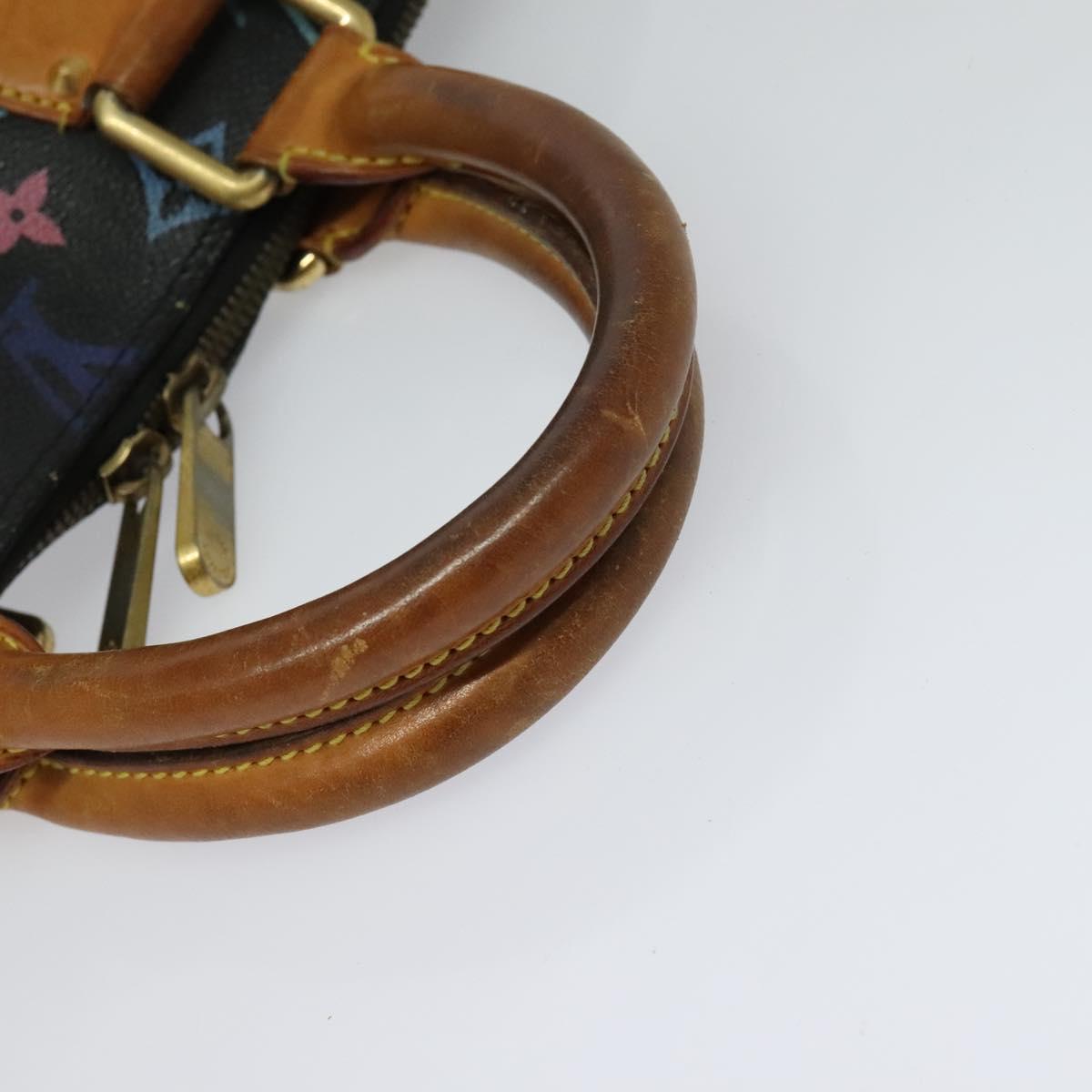 LOUIS VUITTON Monogram Multicolor Alma Hand Bag Black M92646 LV Auth 124283