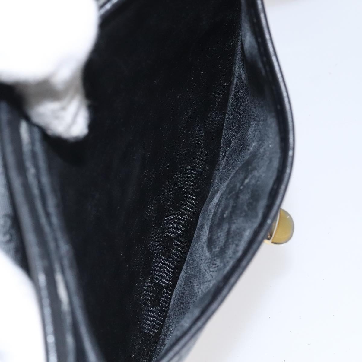 GUCCI Micro GG Canvas Shoulder Bag Black Gold 001 29 0930 Auth 124317
