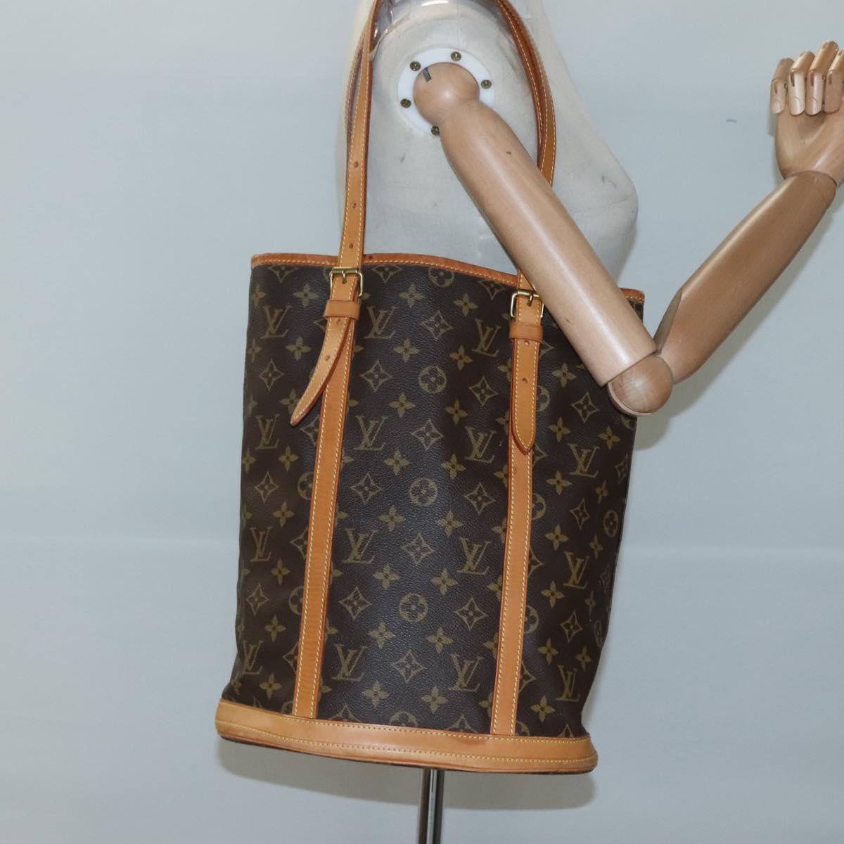 LOUIS VUITTON Monogram Bucket GM Shoulder Bag M42236 LV Auth 124334
