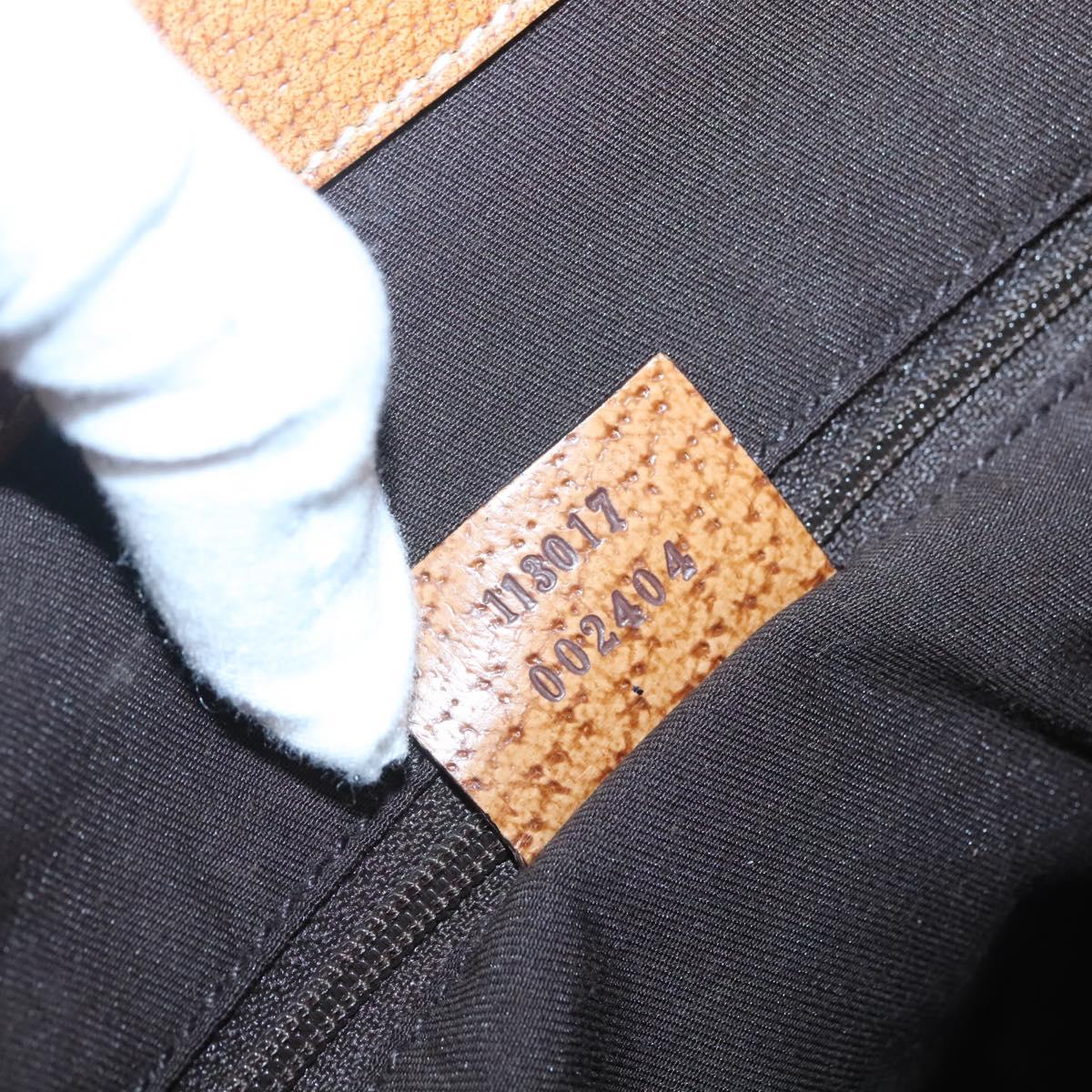 GUCCI GG Canvas Tote Bag Beige gold 113017 Auth 124360