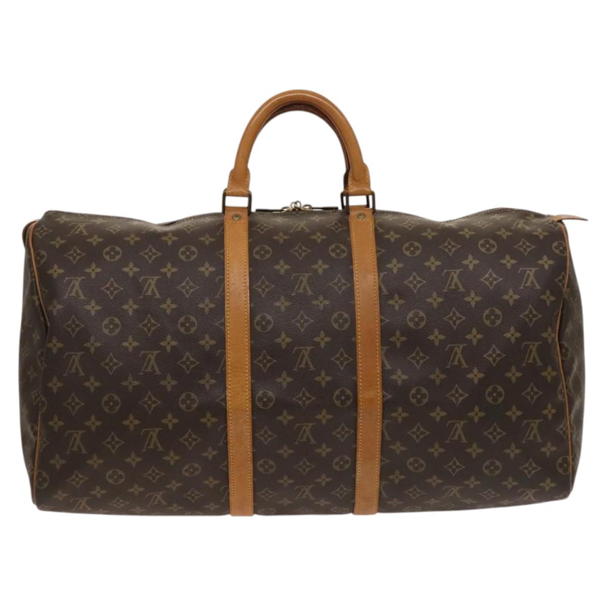 LOUIS VUITTON Monogram Keepall 55 Boston Bag M41424 LV Auth 124409