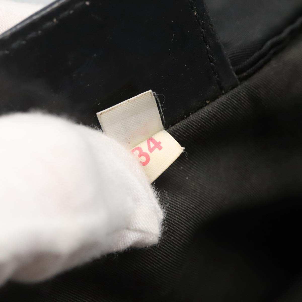 PRADA Shoulder Bag Nylon Black Silver Auth 124420