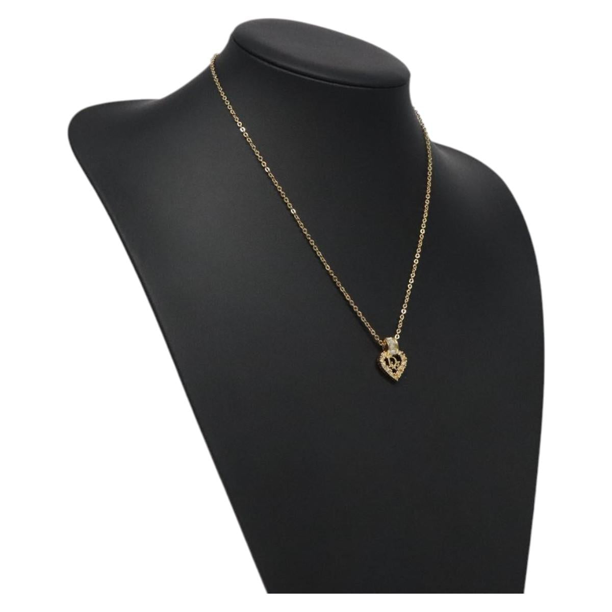 Christian Dior Necklace metal Gold Auth 124447