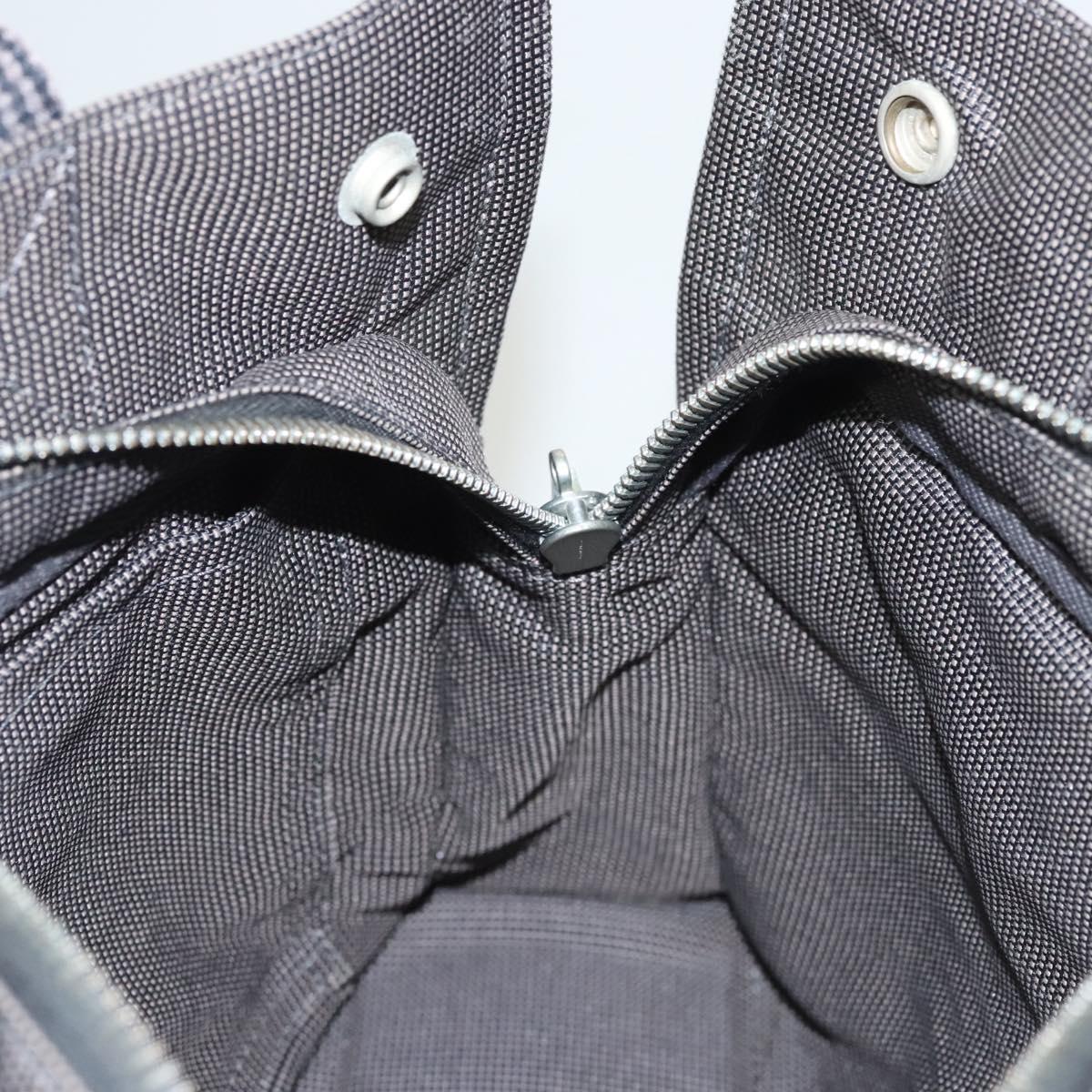 HERMES Her Line PM Tote Bag Canvas Gray Auth 124467