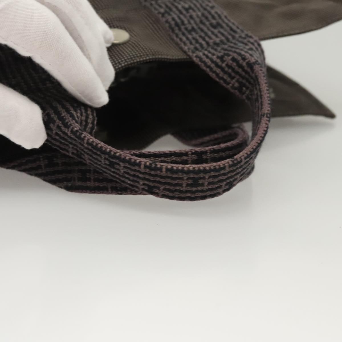 HERMES Her Line PM Tote Bag Canvas Gray Auth 124467