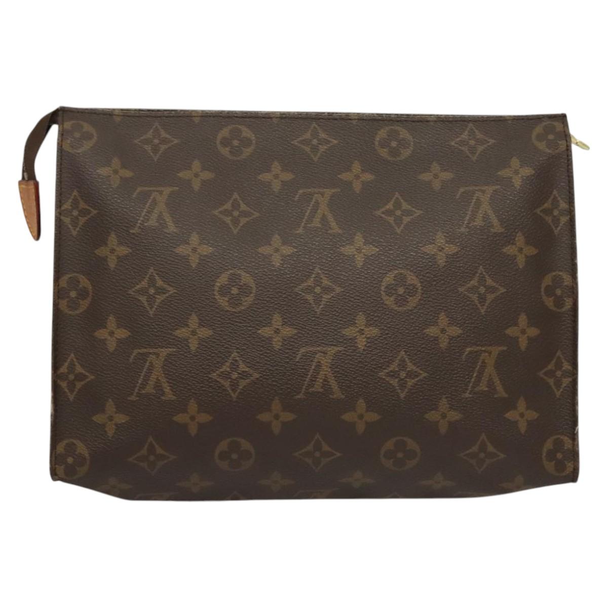 LOUIS VUITTON Monogram Poche Toilette 26 Pouch M47542 LV Auth 124470