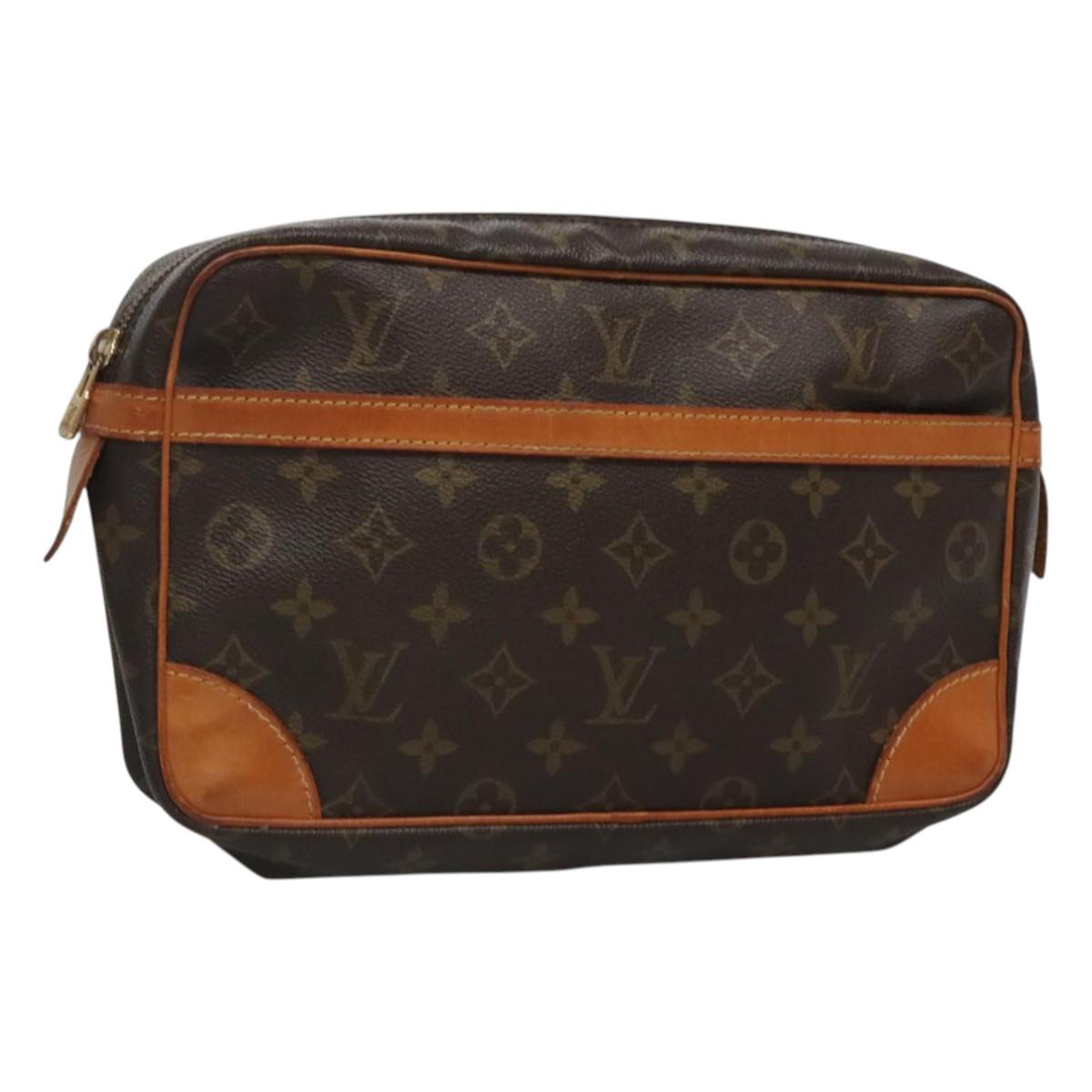 LOUIS VUITTON Monogram Compiegne 28 Clutch Bag M51845 LV Auth 124471