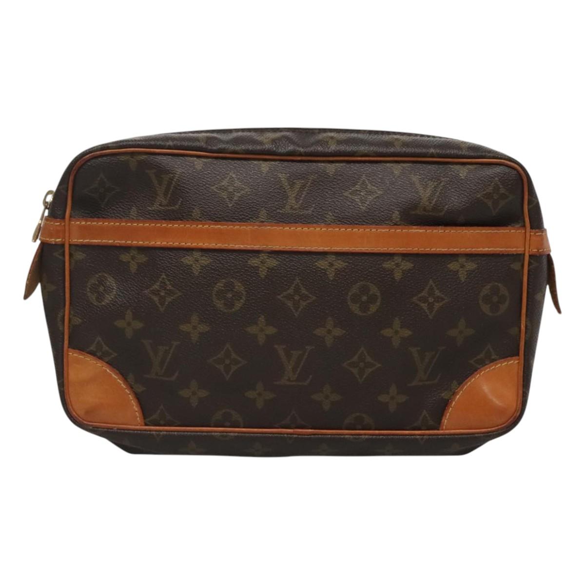 LOUIS VUITTON Monogram Compiegne 28 Clutch Bag M51845 LV Auth 124471