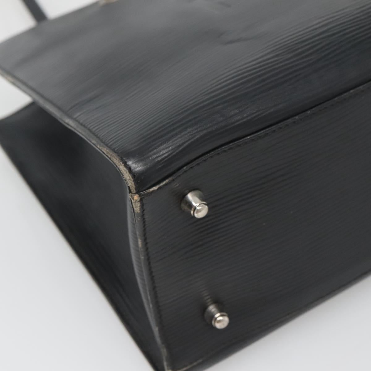 FENDI Shoulder Bag Leather Black Auth 124503