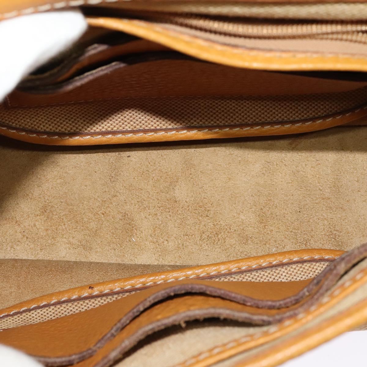 CELINE Hand Bag Leather 2way Yellow Auth 124515