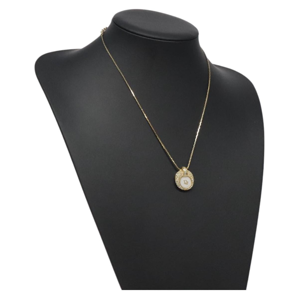 Christian Dior Necklace metal Gold Auth 124557