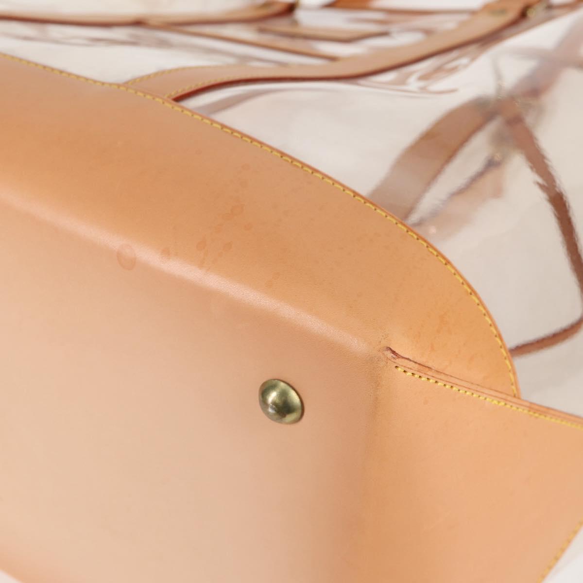 LOUIS VUITTON Isaac Mizrahi Tote Bag Vinyl Leather Clear M99027 Auth 124651SAV