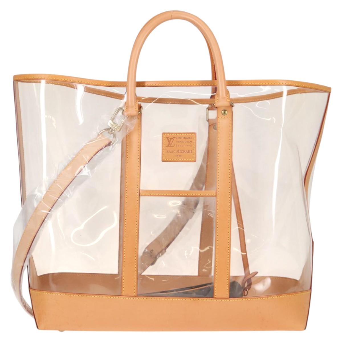 LOUIS VUITTON Isaac Mizrahi Tote Bag Vinyl Leather Clear M99027 Auth 124651SAV