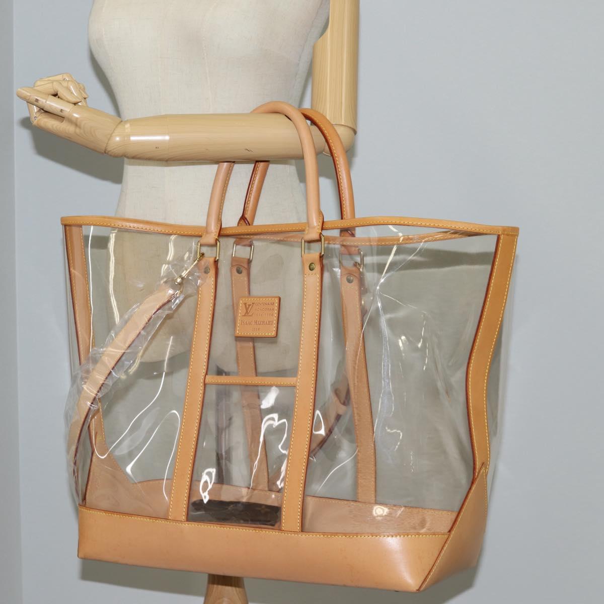 LOUIS VUITTON Isaac Mizrahi Tote Bag Vinyl Leather Clear M99027 Auth 124651SAV