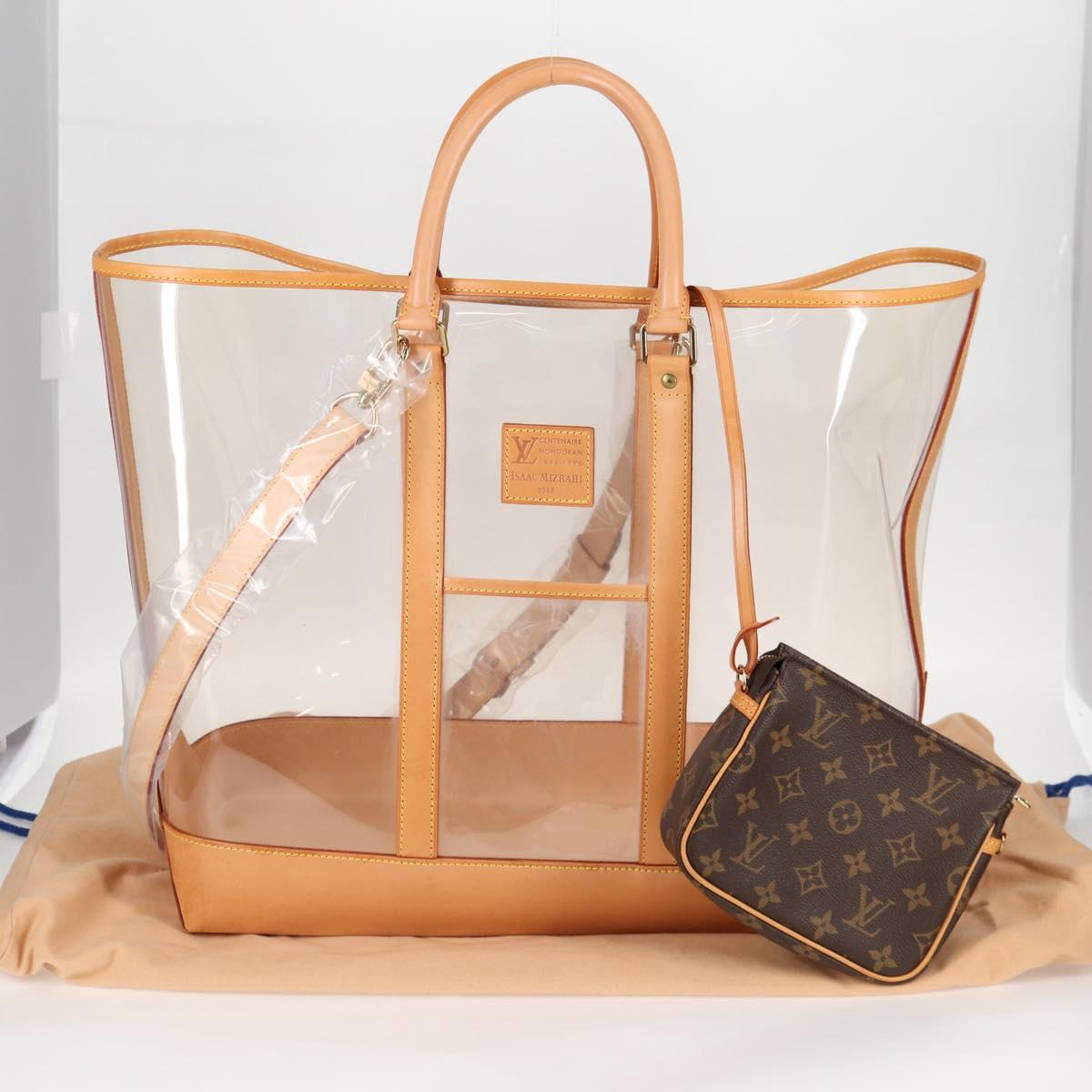 LOUIS VUITTON Isaac Mizrahi Tote Bag Vinyl Leather Clear M99027 Auth 124651SAV
