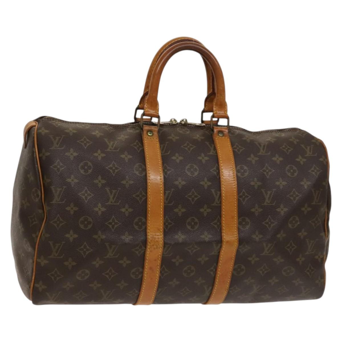 LOUIS VUITTON Monogram Keepall 45 Boston Bag M41428 LV Auth 124825
