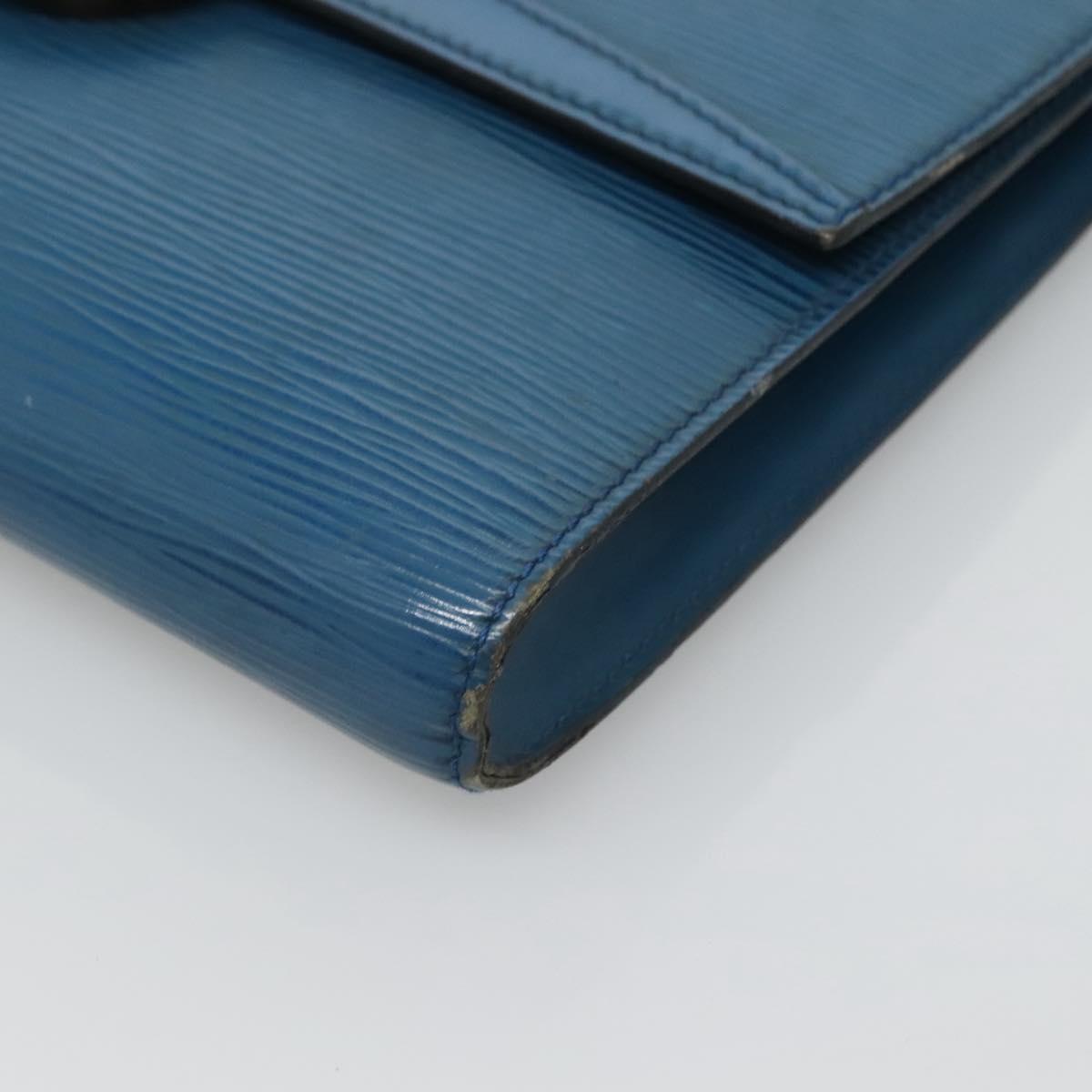 LOUIS VUITTON Epi Pochette Arche Shoulder Bag Blue M52575 LV Auth 124831