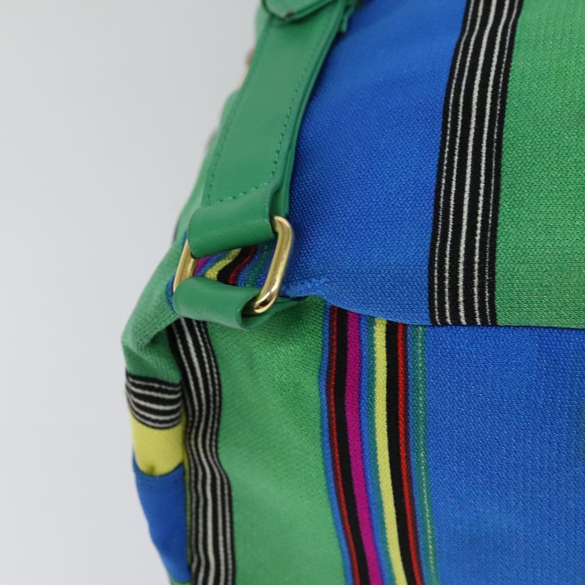 Gianni Versace Backpack Nylon Green Auth 124844