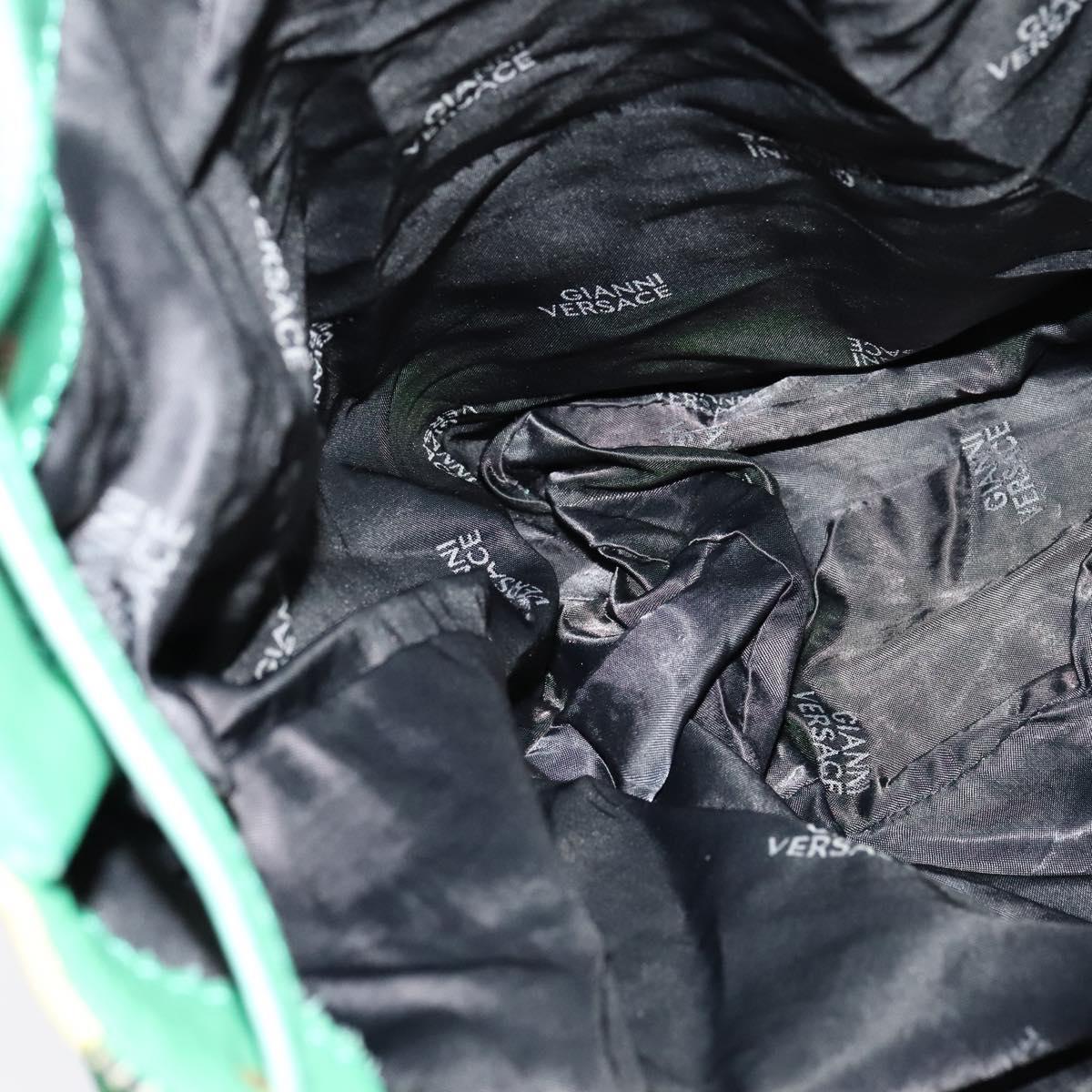 Gianni Versace Backpack Nylon Green Auth 124844