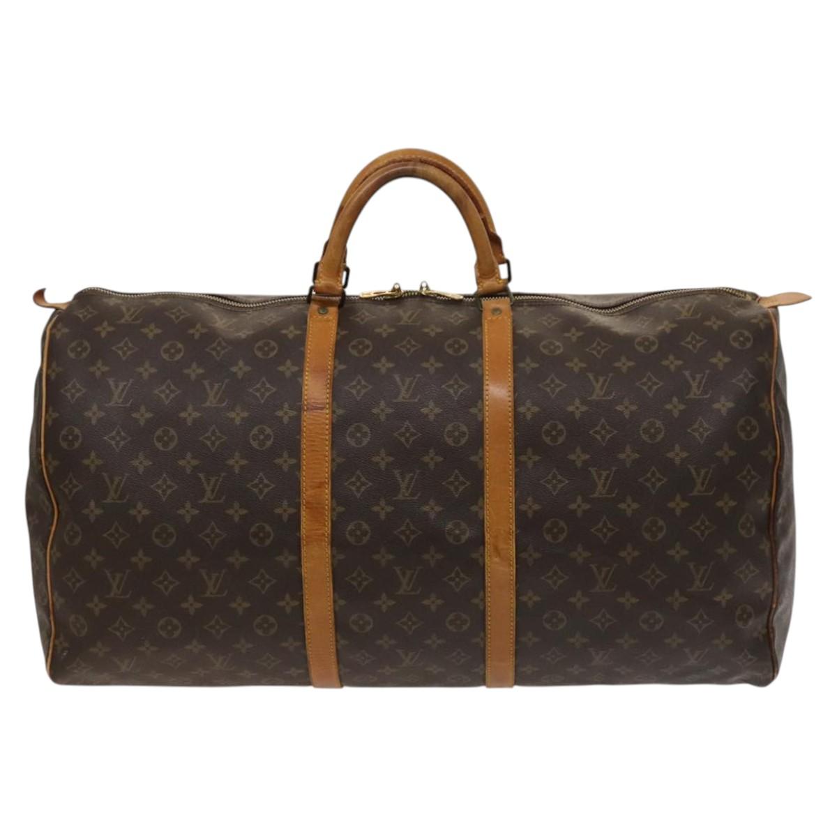 LOUIS VUITTON Monogram Keepall 60 Boston Bag M41422 LV Auth 124850
