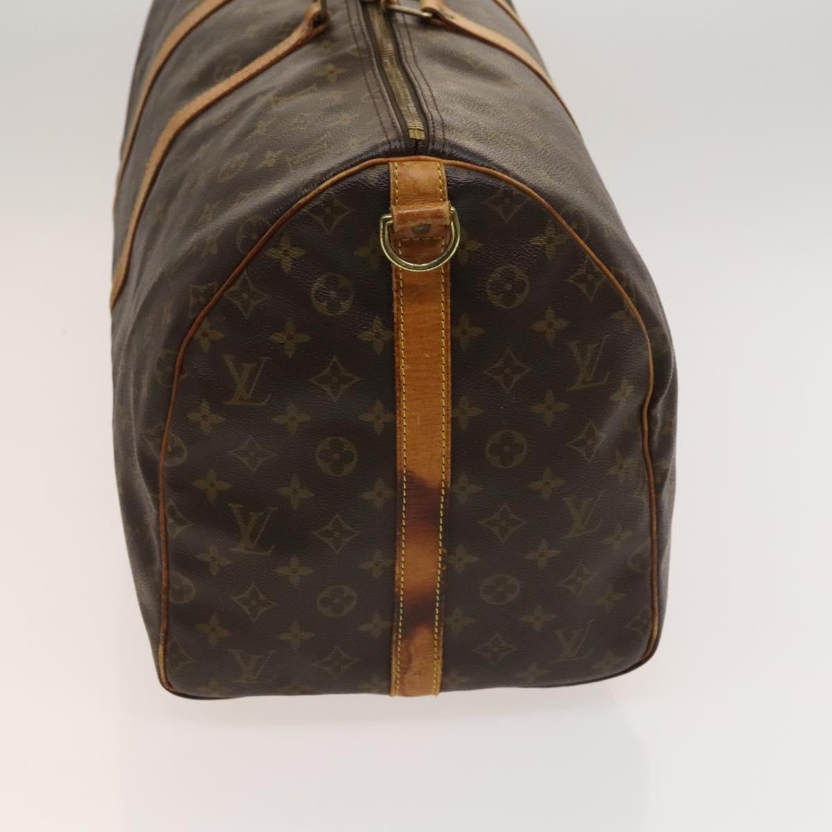 LOUIS VUITTON Monogram Keepall Bandouliere 55 Boston Bag M41414 LV Auth 124872