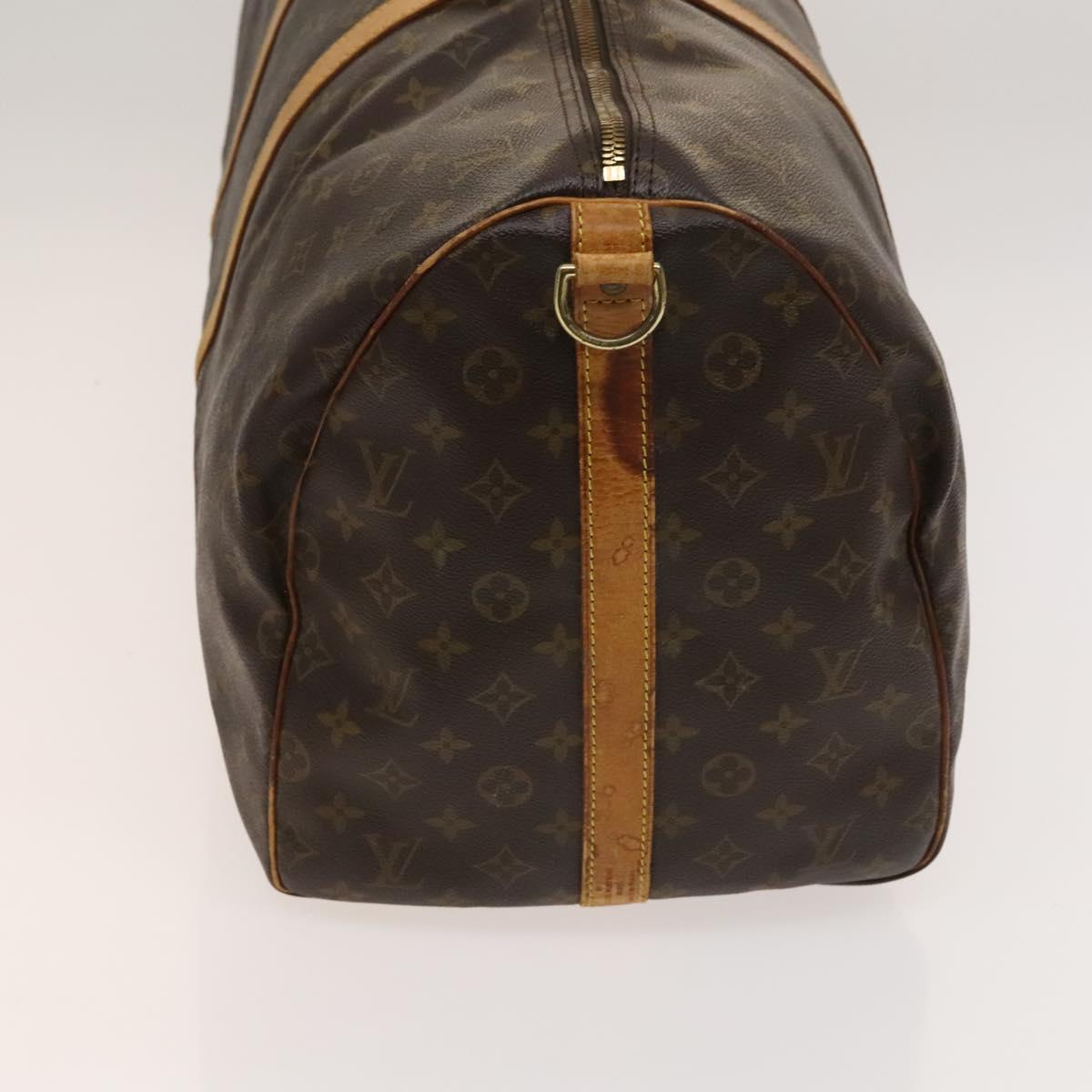 LOUIS VUITTON Monogram Keepall Bandouliere 55 Boston Bag M41414 LV Auth 124872